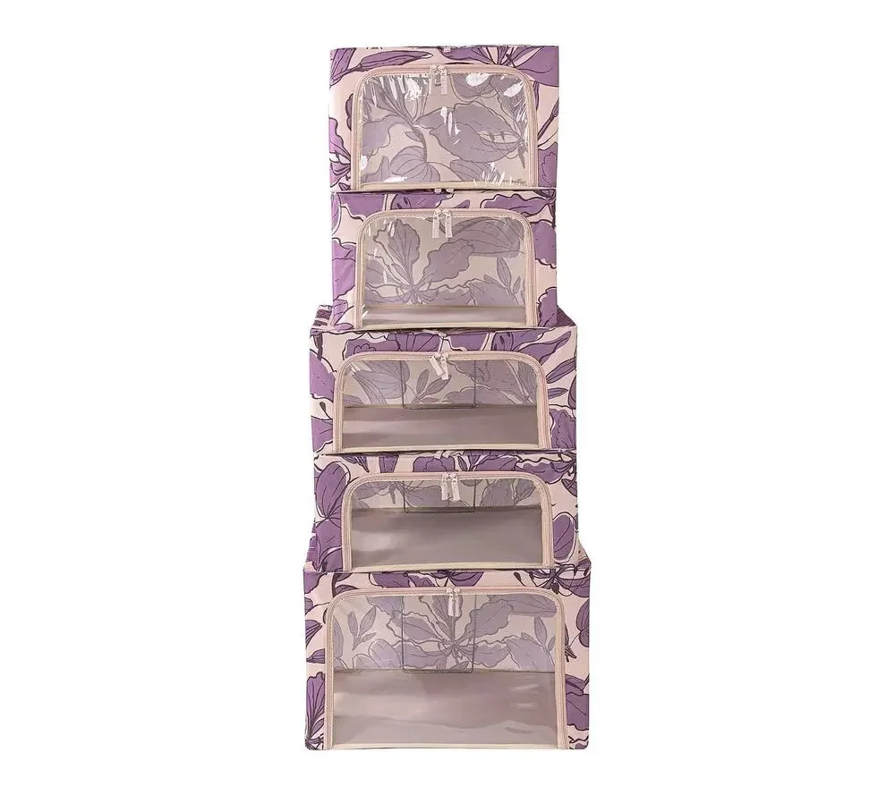 Periea 7 piece assorted collapsible storage set in purple (NIB)